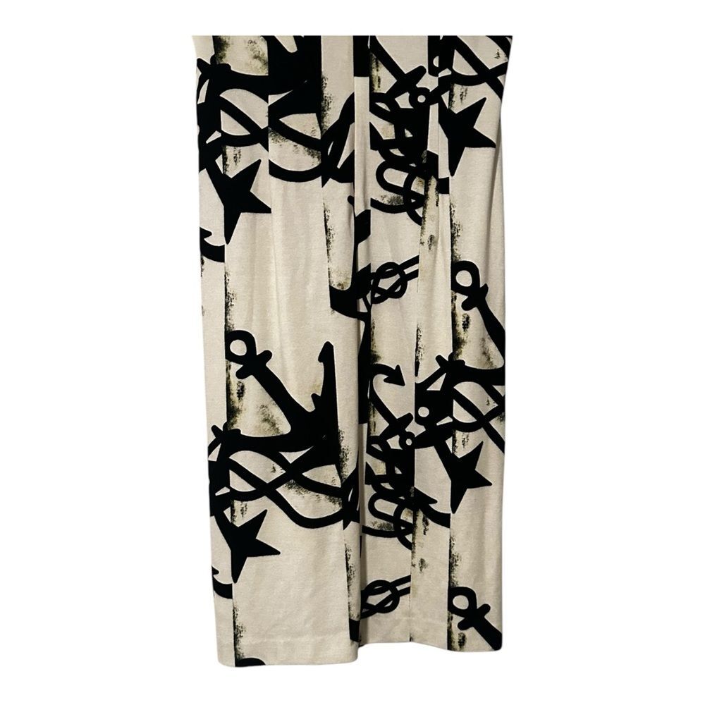 Max Mara Black White Graphic Nautical Print Sheath Midi Dress Size 12 FR 44 - Picture 9 of 13